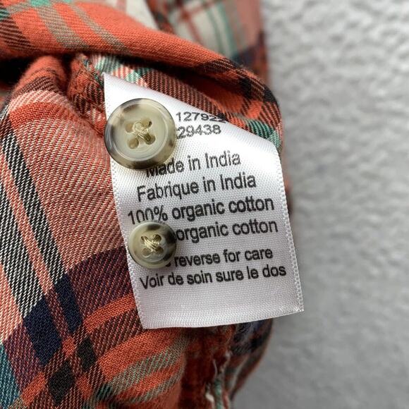 Mountain Khakis Meridian Shirt Mens Medium Classic Fit Plaid Flannel Organic - Picture 8 of 9